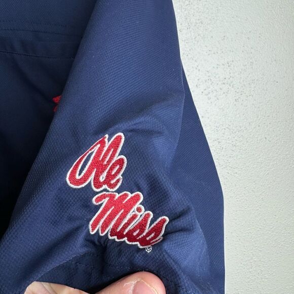 Under Armour ole miss short sleeve button down shirt men’s size XL blue - Picture 6 of 9